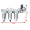 All Tool Depot 1/2" NPT MID FLOW 4 Stages Filter Regulator Coalescing Desiccant Dryer System (AUTO DRAIN) F-FLMR864NA - alternate 4
